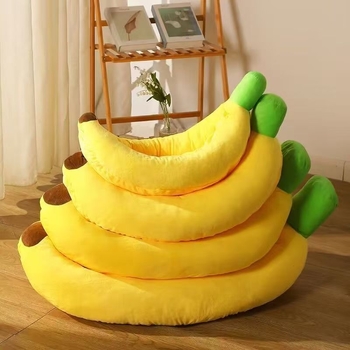 Φωλιά μπανάνας μεγάλη χειμωνιάτικη χαριτωμένη γάτα γατάκι μικρός καναπές-κρεβάτι τέσσερις εποχές καθολικό μαξιλάρι ρείθρου ζεστή φωλιά κατοικίδιων ζώων