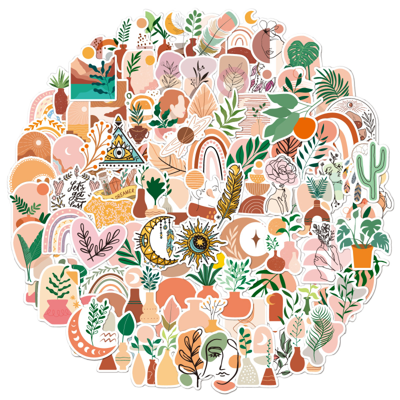 Piiriülesed 100 boheemlaslikku kleebist, väikesed värsked graffiti kohvrid, rula, külaliskunsti kleebised