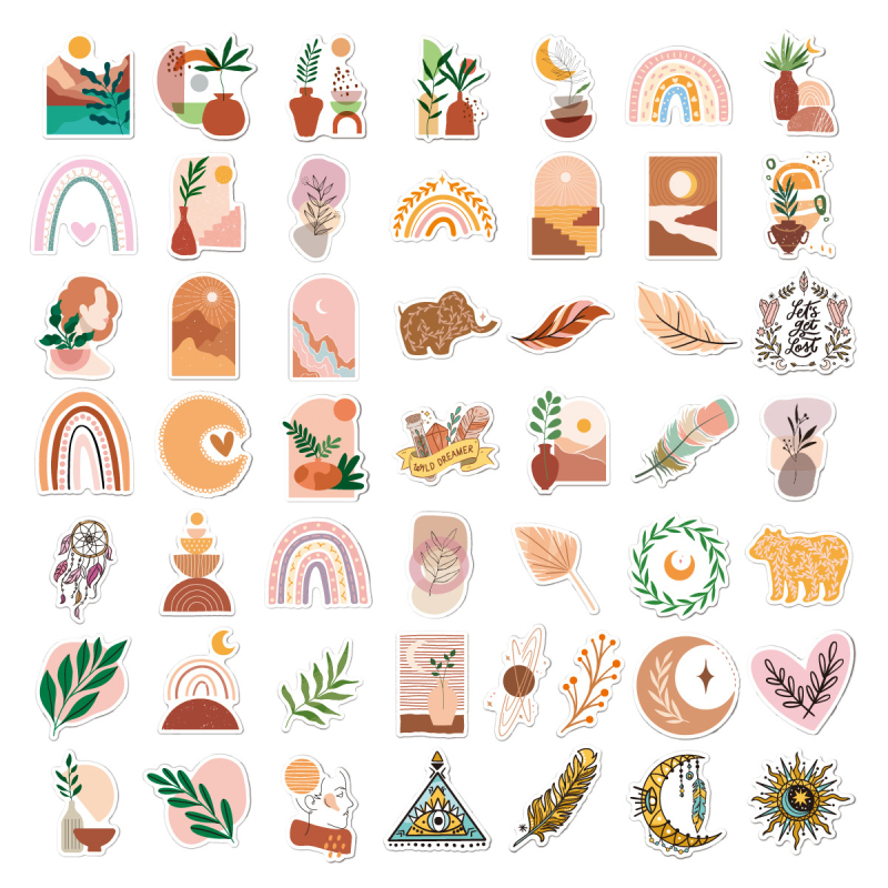 Piiriülesed 100 boheemlaslikku kleebist, väikesed värsked graffiti kohvrid, rula, külaliskunsti kleebised