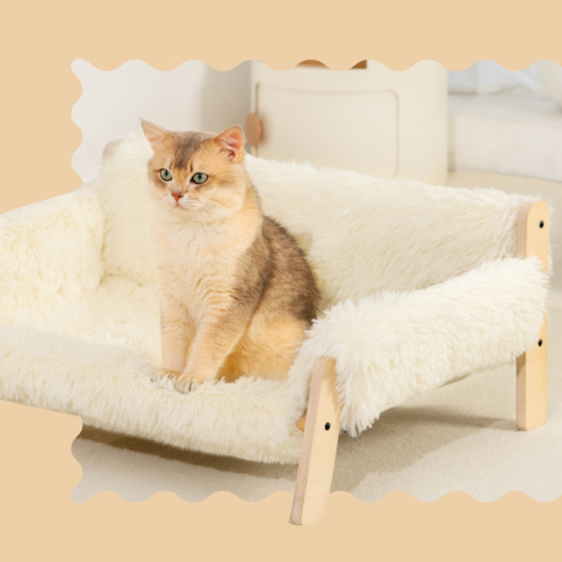 Fa kisállatfészek, téli meleg kutyaház, macskaház, kisállatszőnyeg, kisállat kanapéágy, kivehető és mosható meleg kisállatfekhely