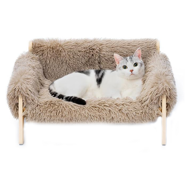 Fa kisállatfészek, téli meleg kutyaház, macskaház, kisállatszőnyeg, kisállat kanapéágy, kivehető és mosható meleg kisállatfekhely