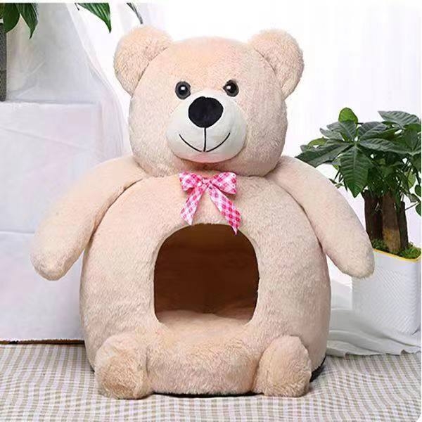 Aranyos rajzfilm stílusú aranyos medve kisállat fészek minden évszakhoz kiváló minőségű macskaszőnyeg kennel gyári nagykereskedelem