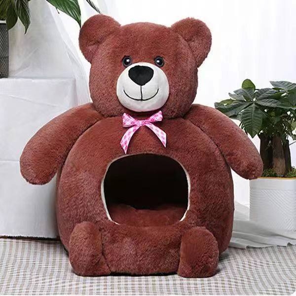 Aranyos rajzfilm stílusú aranyos medve kisállat fészek minden évszakhoz kiváló minőségű macskaszőnyeg kennel gyári nagykereskedelem