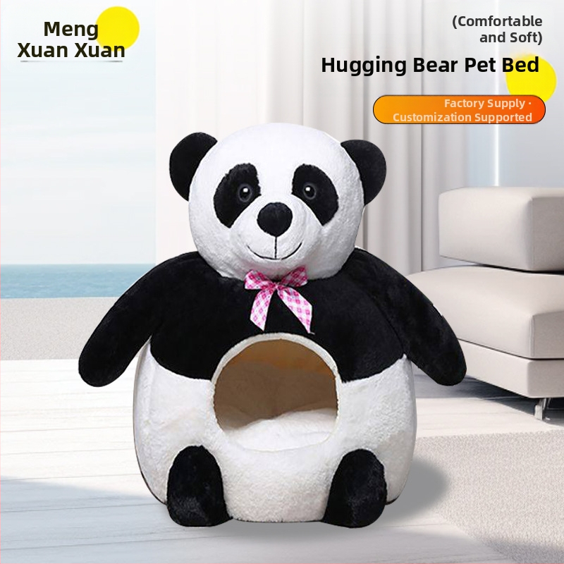 Aranyos rajzfilm stílusú aranyos medve kisállat fészek minden évszakhoz kiváló minőségű macskaszőnyeg kennel gyári nagykereskedelem