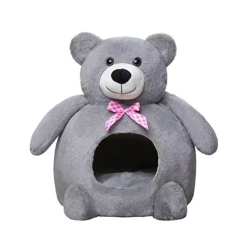 Aranyos rajzfilm stílusú aranyos medve kisállat fészek minden évszakhoz kiváló minőségű macskaszőnyeg kennel gyári nagykereskedelem