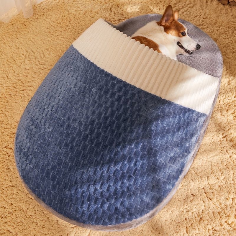 Határokon átnyúló kisállat-kellékek papucs kutya macska fészek téli meleg közepes és kis kutyakennel félig zárt macskafészek négy évszak univerzális