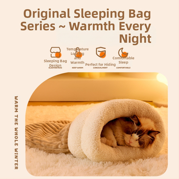 Hálózsák macskakennel kennel téli meleg zárt alagút téli macskafekhely kisállat kellékek cica fészek szőnyeg macskaszőnyeg