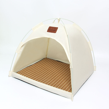 Καλοκαιρινό αναπνεύσιμο σπιτάκι για γάτες, φωλιά για γάτες, σκηνή για κατοικίδια εξωτερικού χώρου, αφαιρούμενη και πλενόμενη, ημικλειστή, βολική αποθήκευση, χώρος για σκηνή γάτας