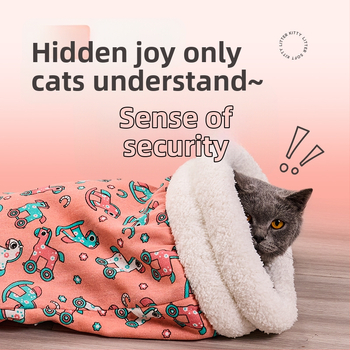 Vastagított kisállat macskafészek téli meleg cica félig zárt fagyálló macska hálózsák alagút macskapaplan kisállat kellékek