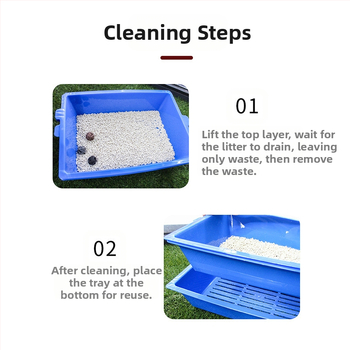 Νέα, διασυνοριακή, τριστρωματική άμμος για γάτες χωρίς φτυάρι, βολικά είδη καθαρισμού για κατοικίδια, μεγάλη άμμος για γάτες για τεμπέληδες