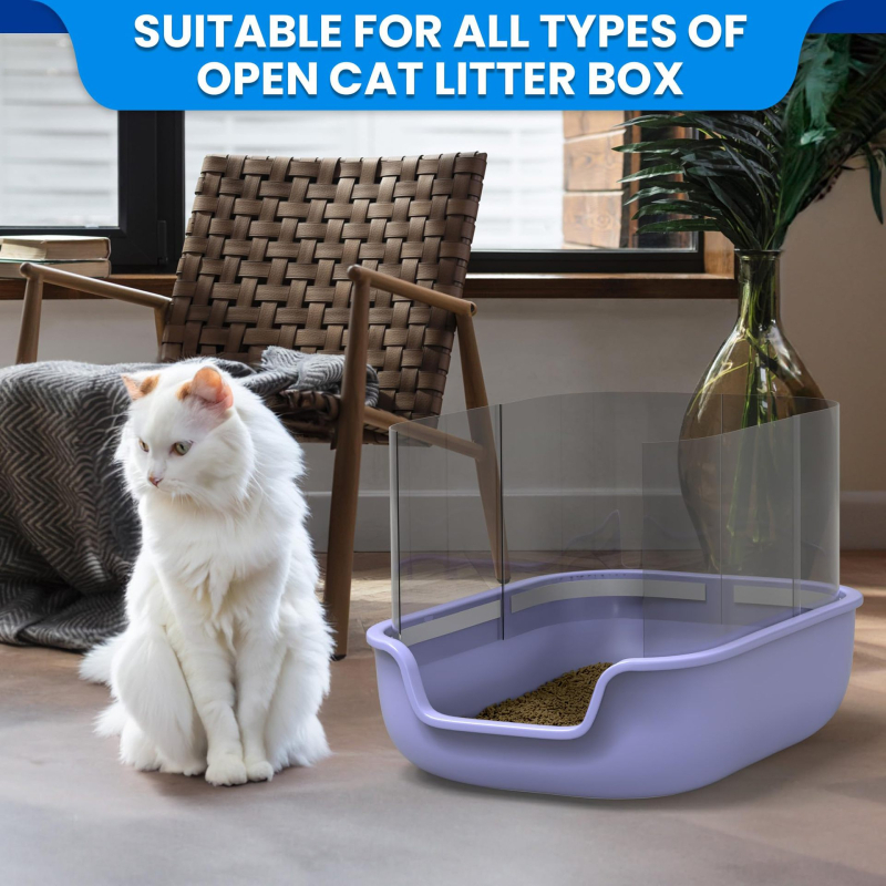 Piiriülene laos paksendatud 4-osaline kassi uriinivastane kassiliiva pritsmekate kassiliiva basseini deflektor kassi prügikasti pritsmekate