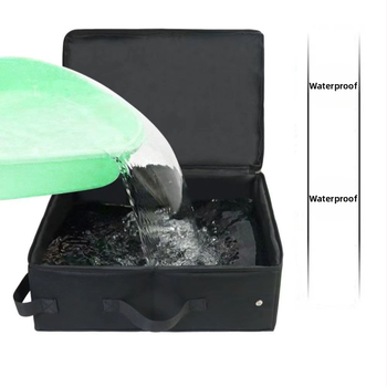 Φορητή πτυσσόμενη άμμος άμμου γάτας για εξορμήσεις, μεγάλα αδιάβροχα κλειστά είδη για γάτες, κουτί αποθήκευσης άμμου άμμου γάτας για κατοικίδια, σκύλους