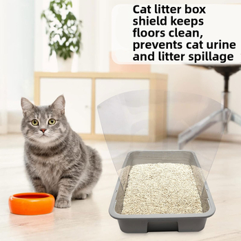 Piiriülene laos paksendatud 3-osaline kassi uriinivastane kassiliiva pritsmekate kassiliiva basseini deflektor kassi prügikasti pritsmekate