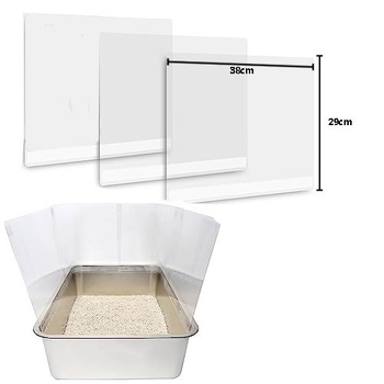 Piiriülene laos paksendatud 3-osaline kassi uriinivastane kassiliiva pritsmekate kassiliiva basseini deflektor kassi prügikasti pritsmekate