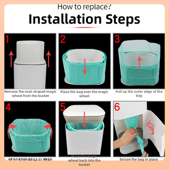 ⇔Αδιάβροχη σακούλα απορριμμάτων για πάνες κατάλληλη για την τσάντα αντικατάστασης Magic Wheel Dekor Korbell