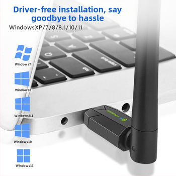 Placă de rețea wireless USB cu dublă frecvență, 650 m, fără driver, adaptor de rețea wireless WiFi 5G pentru computer desktop