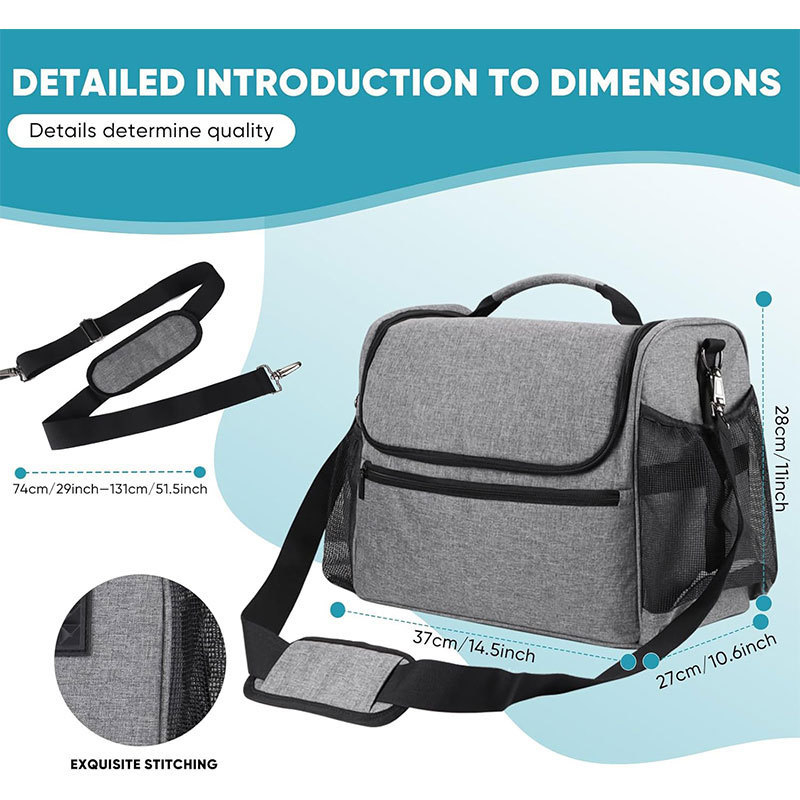 Új kisállat-ápolási kellékek tároló táska kétrétegű, vastagított, multifunkcionális, nagy kapacitású kutyaszervező és tároló táska