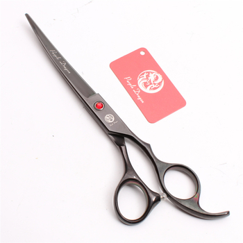 Zilong 7-инчови галванизирани ръчно оформени горни извити ножици, изкривени ножици, подстригване на кучешка козина, ножици за красота на домашни любимци, ножици за плюшени играчки