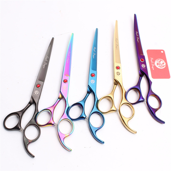 Zilong 7-инчови галванизирани ръчно оформени горни извити ножици, изкривени ножици, подстригване на кучешка козина, ножици за красота на домашни любимци, ножици за плюшени играчки