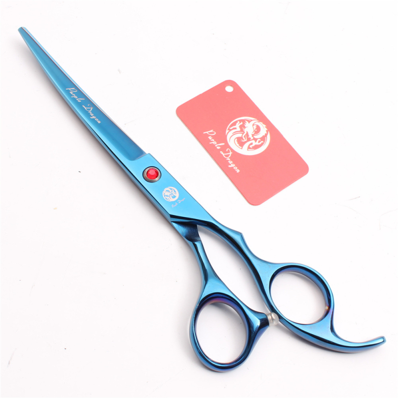 Zilong 7-инчови галванизирани ръчно оформени горни извити ножици, изкривени ножици, подстригване на кучешка козина, ножици за красота на домашни любимци, ножици за плюшени играчки