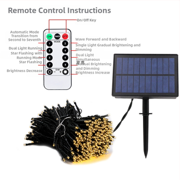 Saulės energija varomos LED girliandos, kiemo dekoravimo šviestuvai, „Gypsophila“ lauko inžinerinis apšvietimas, šventinis LED girliandų didmeninė prekyba