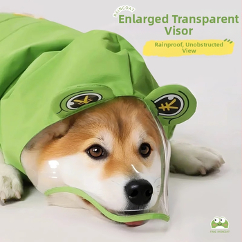 Αδιάβροχο Shiba Inu Corgi Frog Cloak Καλοκαιρινό Κουτάβι Μικρού και Μεσαίου Μεγέθους Σκύλου Αδιάβροχο και Αντι-Λερωτικό Εξωτερικού Χώρου Πόντσο Σκύλου