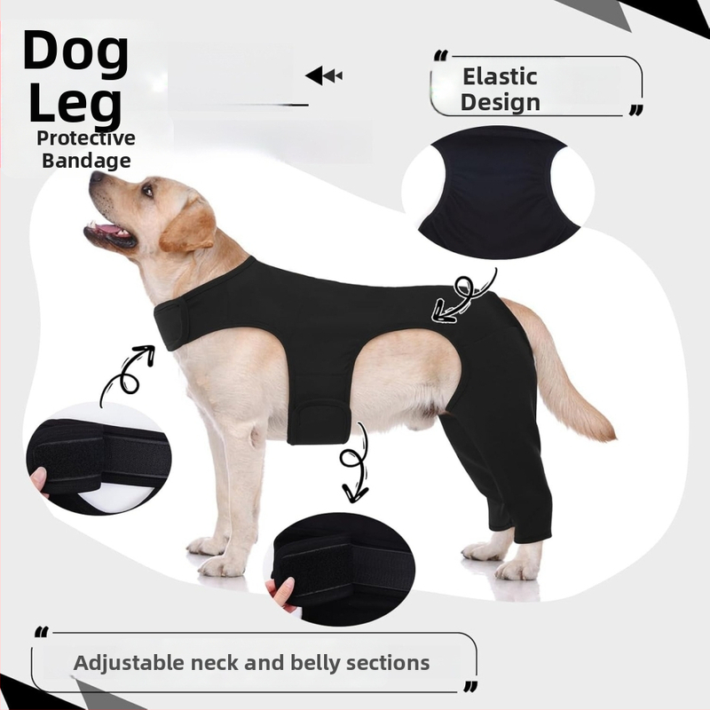 Защитно облекло за задни крака на кучета от трансграничен тип, следоперативни изолационни бактерии против облизване и ухапване, защитно покривало за задни крака на домашни любимци от външната страна против ухапване от насекоми