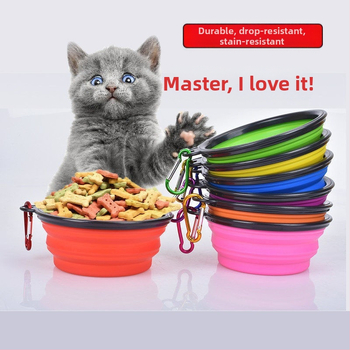 Μπολ σιλικόνης Amazon για κατοικίδια γάτας και σκύλου, φορητό εξωτερικό πτυσσόμενο μπολ ταΐσματος κατοικίδιων, μπολ πόσης γάτας