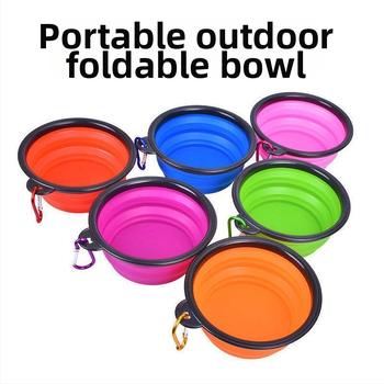 Μπολ σιλικόνης Amazon για κατοικίδια γάτας και σκύλου, φορητό εξωτερικό πτυσσόμενο μπολ ταΐσματος κατοικίδιων, μπολ πόσης γάτας