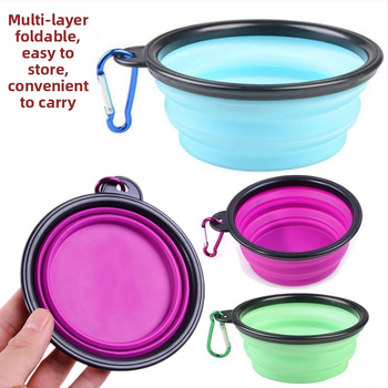 Μπολ σιλικόνης Amazon για κατοικίδια γάτας και σκύλου, φορητό εξωτερικό πτυσσόμενο μπολ ταΐσματος κατοικίδιων, μπολ πόσης γάτας