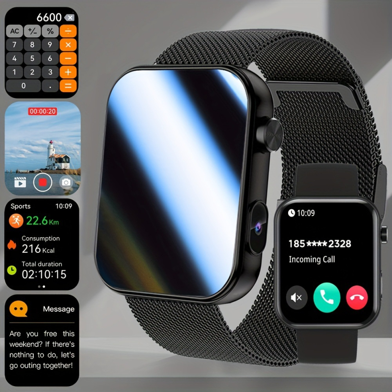 Határokon átnyúló P51 okosóra Bluetooth híváskamera fotófelvétel videó kültéri egészségfigyelő sportóra