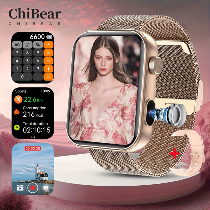 Határokon átnyúló P51 okosóra Bluetooth híváskamera fotófelvétel videó kültéri egészségfigyelő sportóra