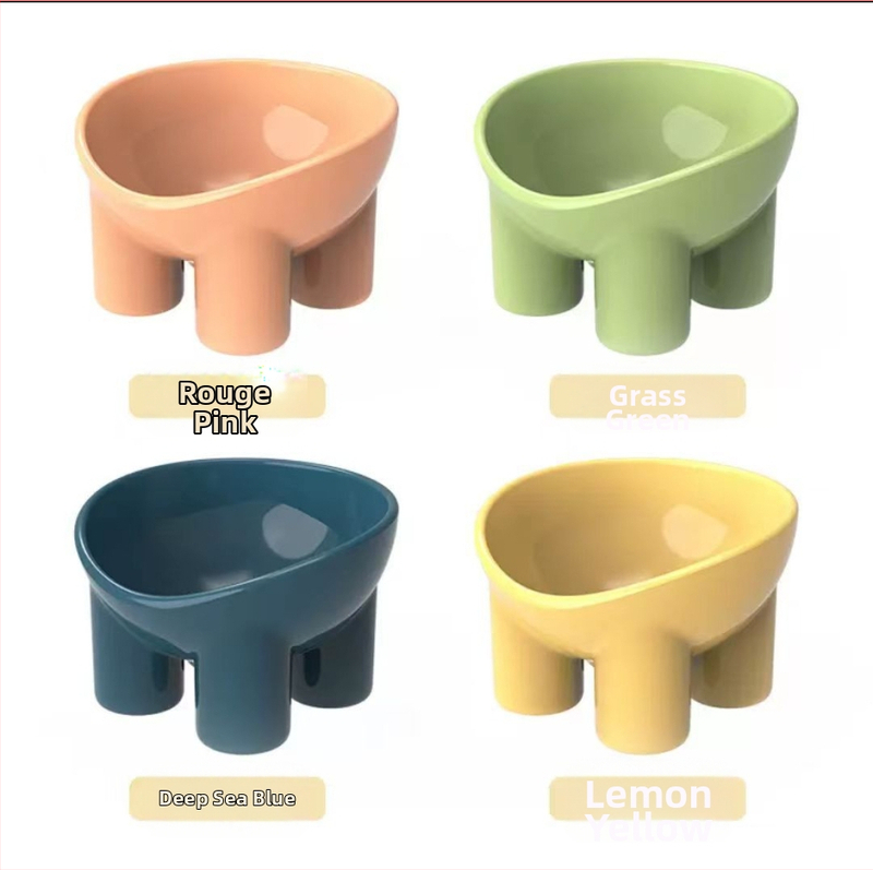 Lemmikloomakauss kassipojale, koerale, joogiveele, elevandi jala kaelakaitsega kauss, ümberminekuvastane plastmassist makroonvärvi kauss