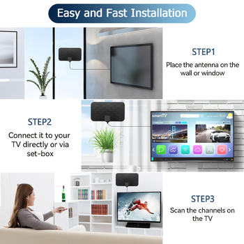 Piiriülese võrgu digitaaltelevisiooni antenn siseruumides kasutatav maapealne digitaalne HD-antenni võimendi 4K 1080P antenn