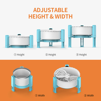 25 χρόνια διασυνοριακής κατηγορίας κατοικίδιων ζώων, θήκη για μπολ ταΐσματος για γάτες και σκύλους, τηλεσκοπική αντιολισθητική θήκη για μπολ κατοικίδιων, θήκη για μπολ ταΐσματος με νερό