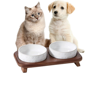 Υψηλής ποιότητας κεραμικό ανάγλυφο μεγάλης χωρητικότητας αντιολισθητικό μπολ γάτας μπολ για σκύλους νιπτήρας σκύλου μπολ ποτίστρας γάτας διπλό μπολ θήκη μπολ φαγητού