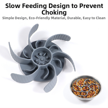 Lassú etető fulladásgátló eszköz kisállatoknak, szilikon fulladásgátló lassú etetőtál tapadókoronggal, univerzális macskáknak és kutyáknak, fulladásgátló, lassú etetés