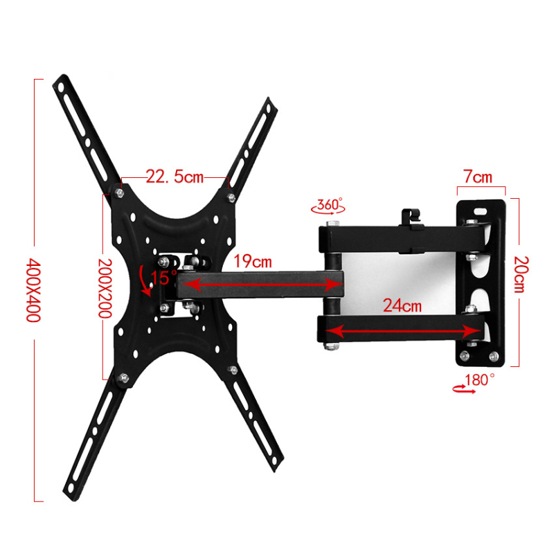 Телескопична стойка за телевизор Cross-Border HT-117B-2, универсална стена за LCD телевизор