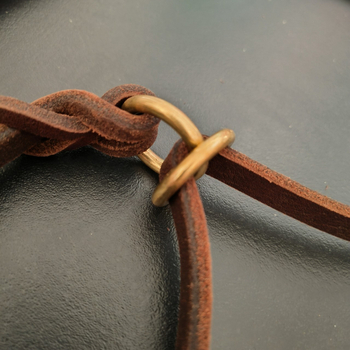 Πρώτης στρώσης δερμάτινο κολάρο έλξης με ένα μόνο τράβηγμα, μονοκόμματο σχοινί, μικρή μεσαία και μεγάλη αλυσίδα για σκύλους, σχοινί αλυσίδας για σκύλους από δέρμα αγελάδας Lingti