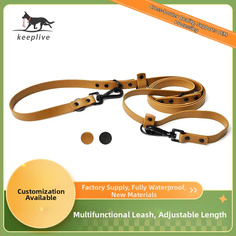 Multifunktsionaalne veojõuköis, reguleeritav vöökoht, koeraköis, PVC veekindel, hammustusvastane koerakaelarihm, koera veojõuköie tõmberihm