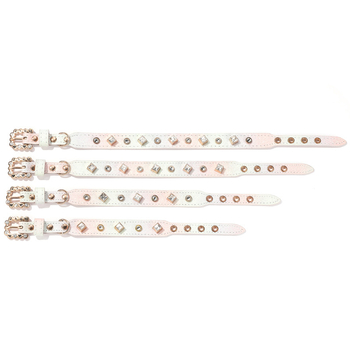 Zhous Pet Supplies Κολάρο με Σχοινί Έλξης για Γάτες, Μεσαίου και Μικρού Μεγέθους, Λαιμόκοψη για Σκύλους, Χρωματιστά Κοσμήματα με Χάντρες