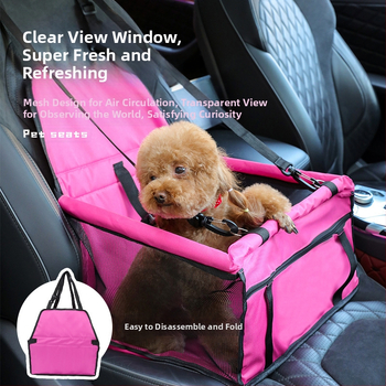 Határokon átnyúló címkézésű hordozható kisállattáska kiránduláshoz, összecsukható, lélegző és nem fülledt autós kutyakirándulási táska
