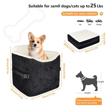 Έτοιμο κρεβάτι αυτοκινήτου για κατοικίδια, μαξιλάρι καθίσματος αυτοκινήτου για γάτες και σκύλους από βαμβάκι και βελούδο, κατάλληλο για όλες τις εποχές