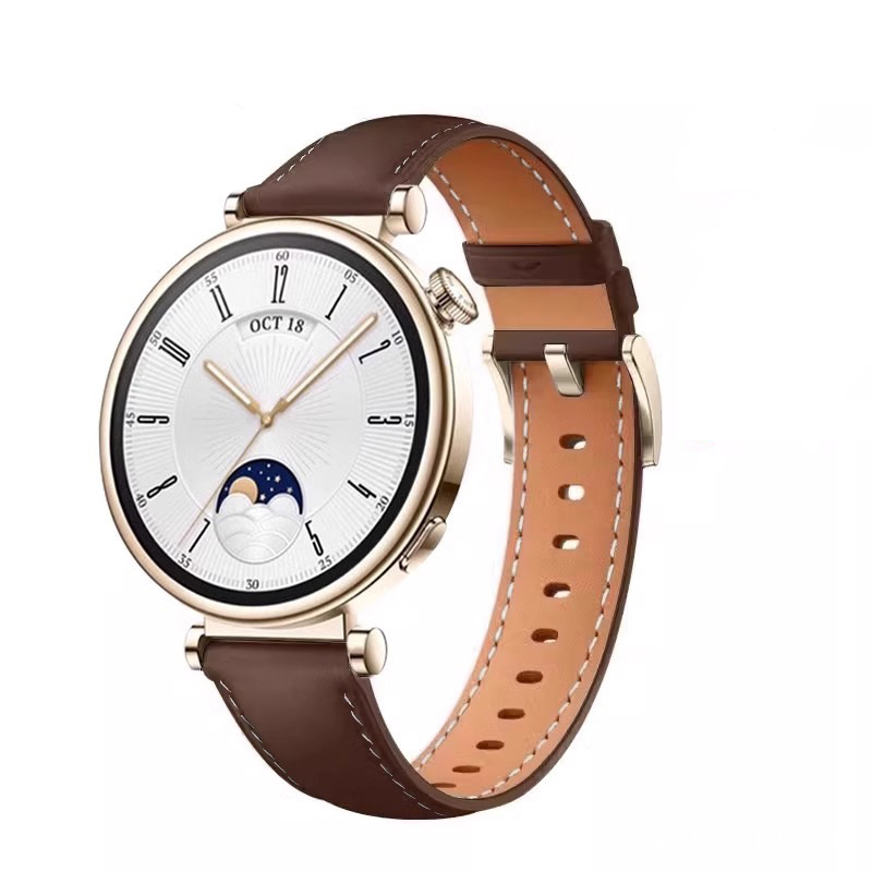 Piemērots Huawei Gt4/Gt5 pulksteņa siksniņai, Watch Gt6 sieviešu modelim, īstas ādas vīriešu oriģinālais 41 mm/46 mm