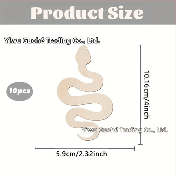 10 Ξύλινα Κομμάτια Ξύλου σε Σχήμα Φιδιού DIY Ζωγραφική Γκράφιτι Χειροτεχνίες Ξύλινα Κρεμαστά Στολίδια για Εξοχικό Σπίτι