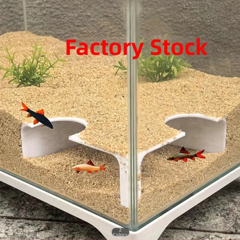 Uus kahe auguga akvaarium kruusakalade tunnel, kalade peitmiseks mõeldud kalakoobas, roomajate peitmiseks mõeldud kruusakujuline dekoratiivne tunnel
