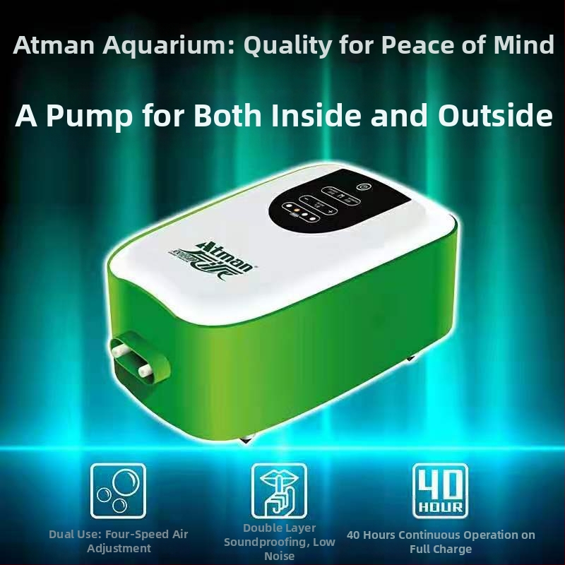 ATMAN Chuangxing įkrovimo oro pompa deguonies pompa žuvims deguonies pompa žvejybai deguonies aparatas mažas nešiojamas buitinis