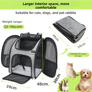 Novo na zalihi Sklopivi ekstra veliki prošireni i visoki ruksak za kućne ljubimce Visokokvalitetni izlazni prozračni ruksak