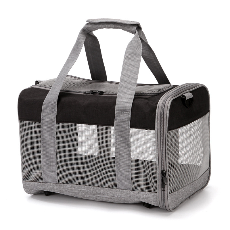 Eladó, határokon átnyúló, kalap és táska, hordozható, egyszerű, keresztpántos kisállat-hordozó kutyáknak és macskáknak, könnyű és lélegző kisállat-ketrec