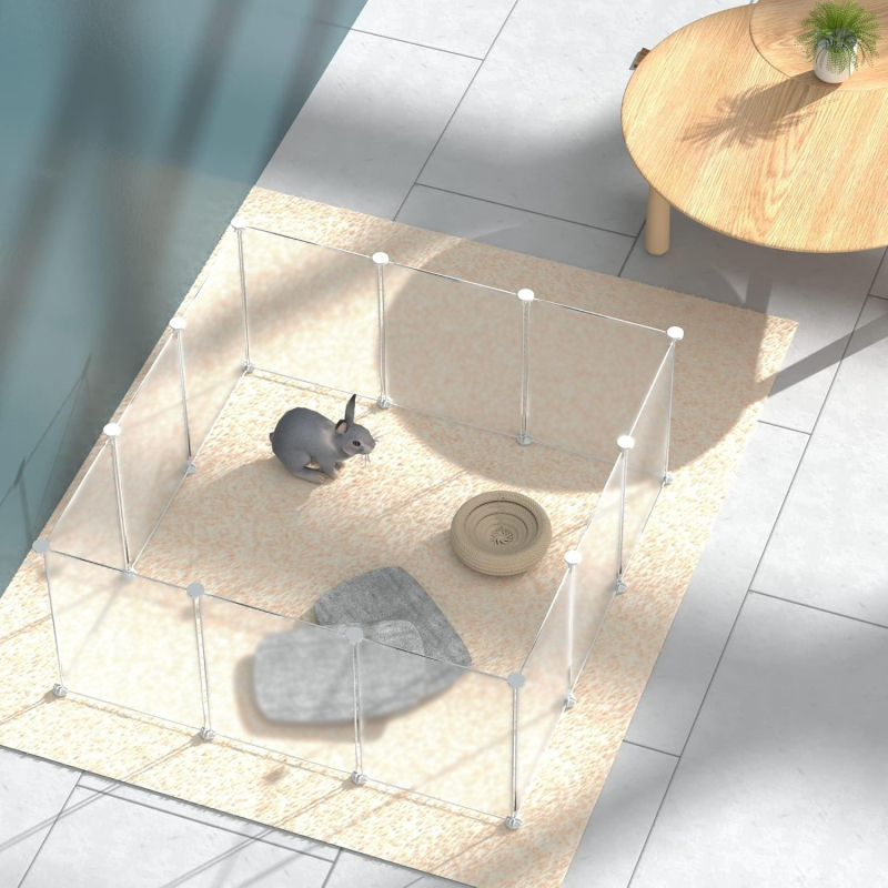 Pašdarināts mājdzīvnieku kaķēnu žogs ar šifrētu sietu, savienojot burvju gabalu būri šinšillām, trušiem, maziem mājdzīvniekiem, kucēnu būrim ar aizsardzību pret bēgšanu